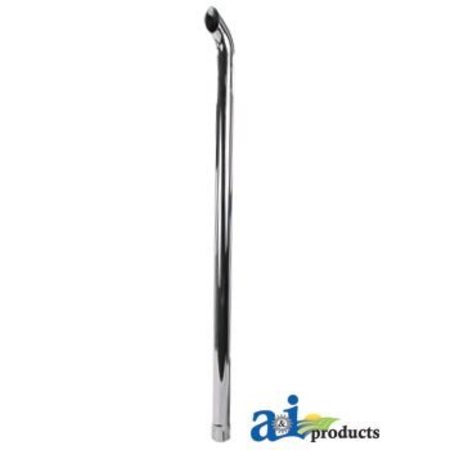 A & I Products Chrome Exhaust Stack, Curved 52.5" x7" x5.5" A-ZNL89020C